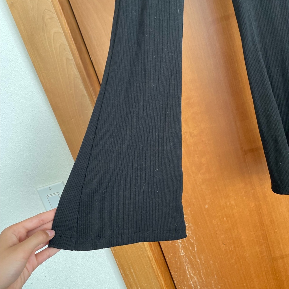 Nastygal flare ribbed leggings